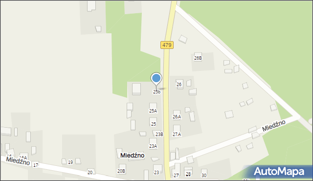 Miedźno, Miedźno, 25b, mapa Miedźno