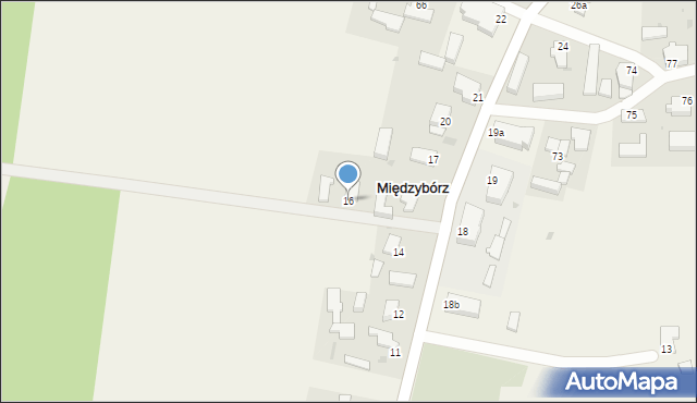 Międzybórz, Międzybórz, 16, mapa Międzybórz