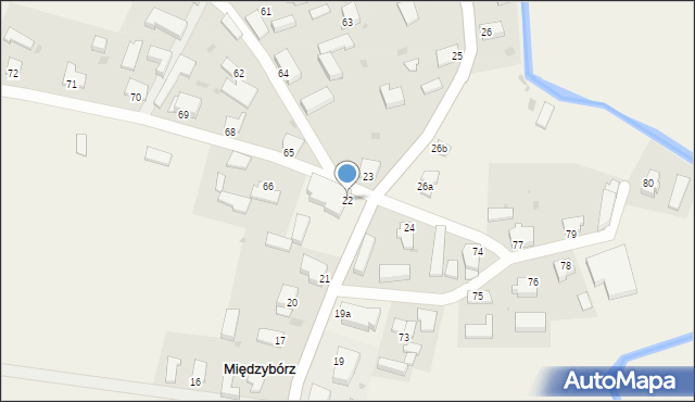 Międzybórz, Międzybórz, 22, mapa Międzybórz