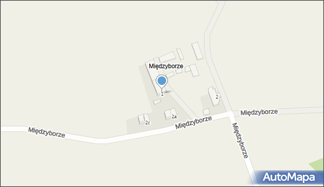 Międzyborze, Międzyborze, 1, mapa Międzyborze