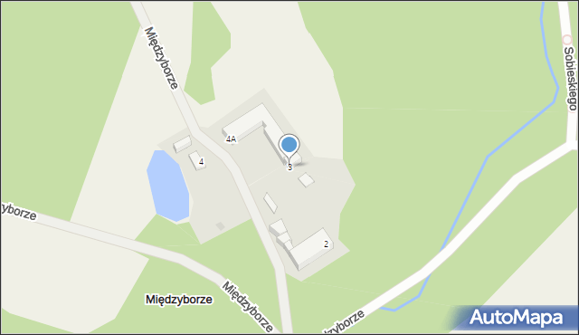 Międzyborze, Międzyborze, 3, mapa Międzyborze