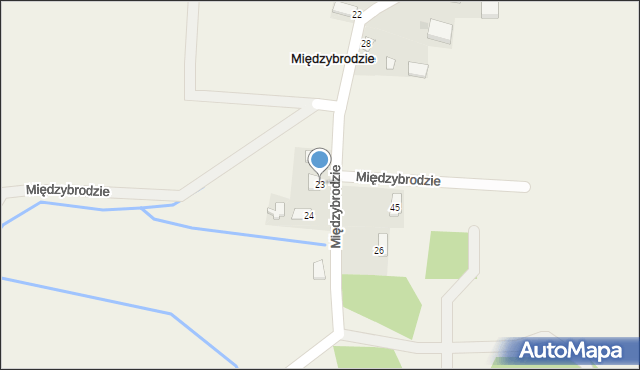 Międzybrodzie, Międzybrodzie, 23, mapa Międzybrodzie