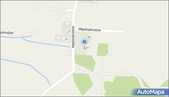 Międzybrodzie, Międzybrodzie, 26, mapa Międzybrodzie