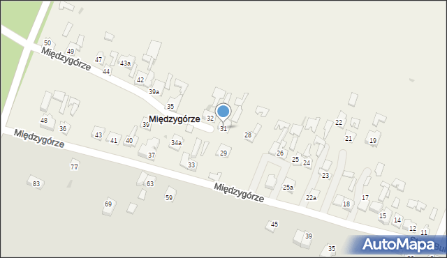 Międzygórze, Międzygórze, 31, mapa Międzygórze