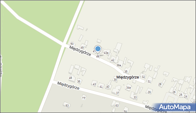 Międzygórze, Międzygórze, 44, mapa Międzygórze