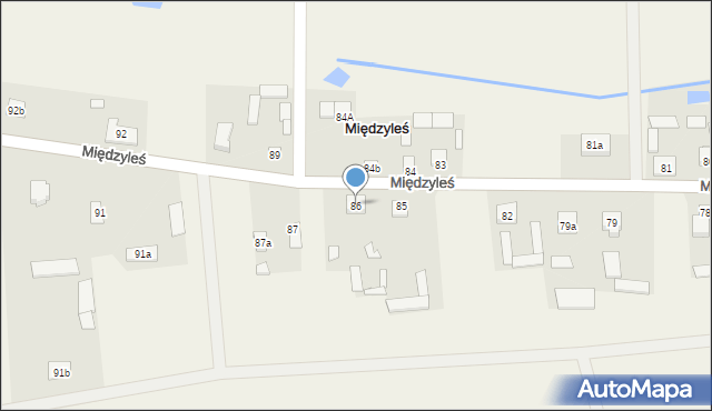 Międzyleś, Międzyleś, 86, mapa Międzyleś