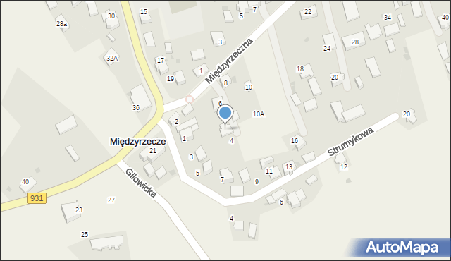 Międzyrzecze, Międzyrzeczna, 4a, mapa Międzyrzecze