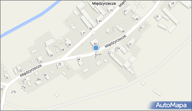 Międzyrzecze, Międzyrzecze, 23, mapa Międzyrzecze