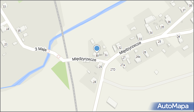 Międzyrzecze, Międzyrzecze, 30, mapa Międzyrzecze