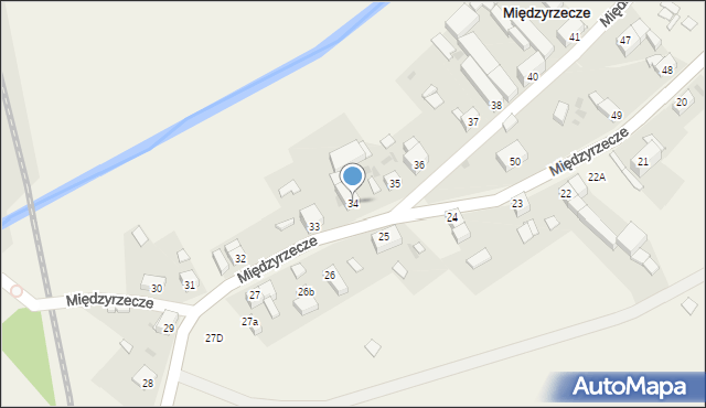 Międzyrzecze, Międzyrzecze, 34, mapa Międzyrzecze