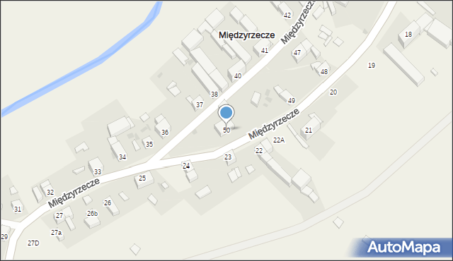 Międzyrzecze, Międzyrzecze, 50, mapa Międzyrzecze