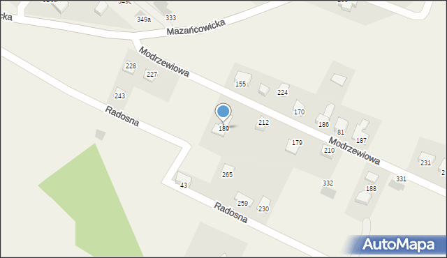 Międzyrzecze Dolne, Międzyrzecze Dolne, 189, mapa Międzyrzecze Dolne