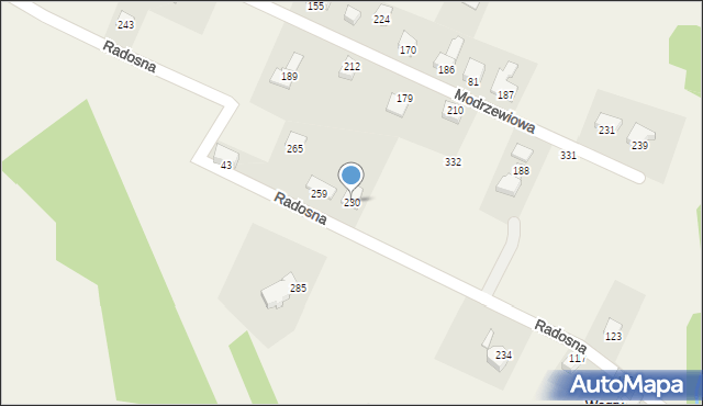 Międzyrzecze Dolne, Międzyrzecze Dolne, 230, mapa Międzyrzecze Dolne