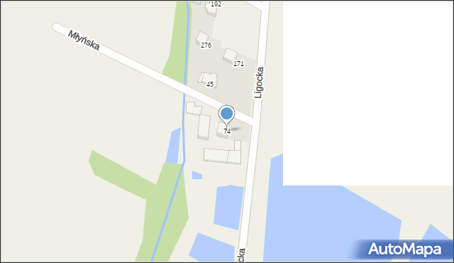 Międzyrzecze Dolne, Międzyrzecze Dolne, 74, mapa Międzyrzecze Dolne