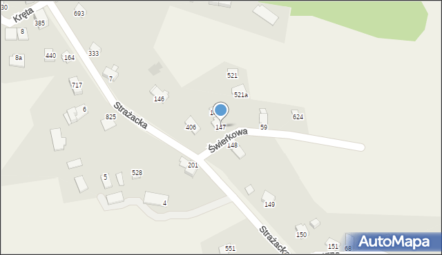 Międzyrzecze Górne, Międzyrzecze Górne, 147, mapa Międzyrzecze Górne