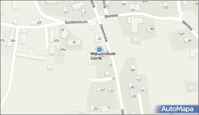 Międzyrzecze Górne, Międzyrzecze Górne, 25a, mapa Międzyrzecze Górne