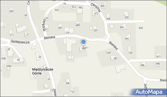 Międzyrzecze Górne, Międzyrzecze Górne, 369, mapa Międzyrzecze Górne