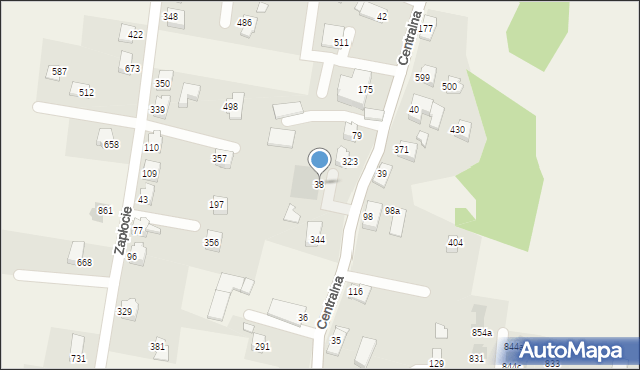 Międzyrzecze Górne, Międzyrzecze Górne, 38, mapa Międzyrzecze Górne