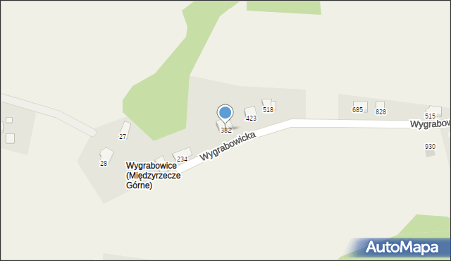 Międzyrzecze Górne, Międzyrzecze Górne, 382, mapa Międzyrzecze Górne