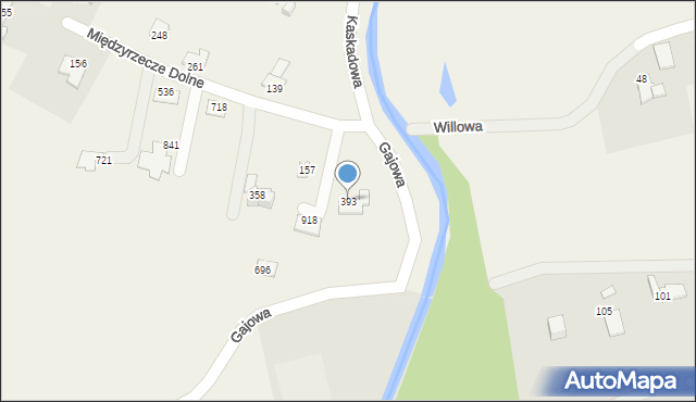 Międzyrzecze Górne, Międzyrzecze Górne, 393, mapa Międzyrzecze Górne