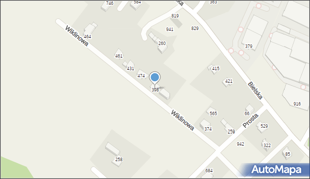 Międzyrzecze Górne, Międzyrzecze Górne, 398, mapa Międzyrzecze Górne