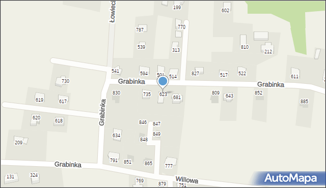 Międzyrzecze Górne, Międzyrzecze Górne, 623, mapa Międzyrzecze Górne