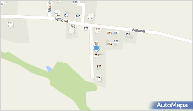 Międzyrzecze Górne, Międzyrzecze Górne, 779, mapa Międzyrzecze Górne