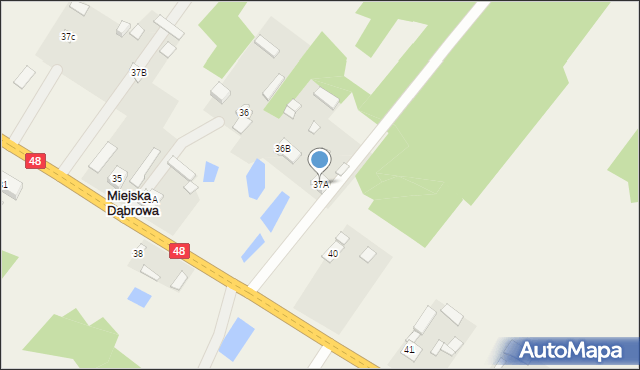Miejska Dąbrowa, Miejska Dąbrowa, 37A, mapa Miejska Dąbrowa