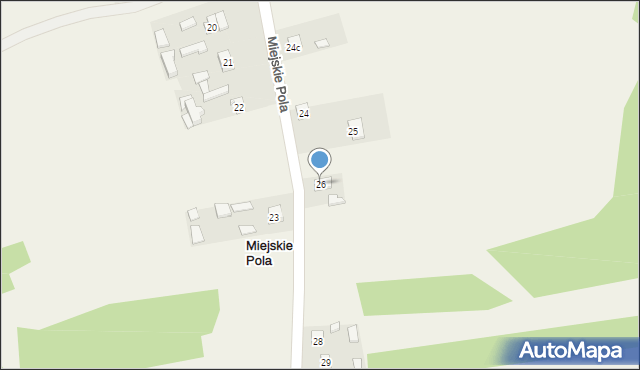 Miejskie Pola, Miejskie Pola, 26, mapa Miejskie Pola