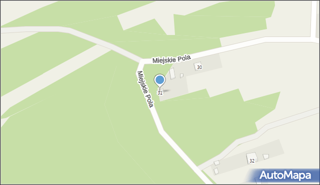 Miejskie Pola, Miejskie Pola, 31, mapa Miejskie Pola