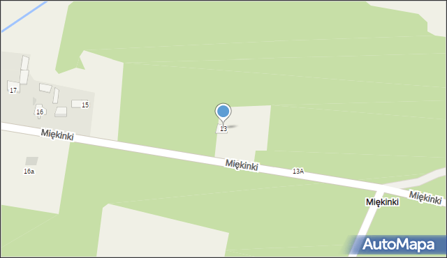 Miękinki, Miękinki, 13, mapa Miękinki