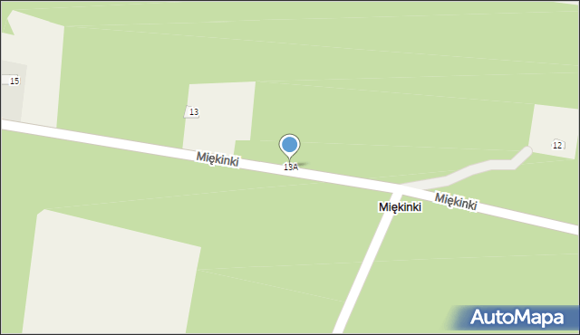 Miękinki, Miękinki, 13A, mapa Miękinki