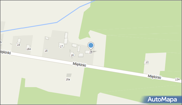 Miękinki, Miękinki, 15, mapa Miękinki