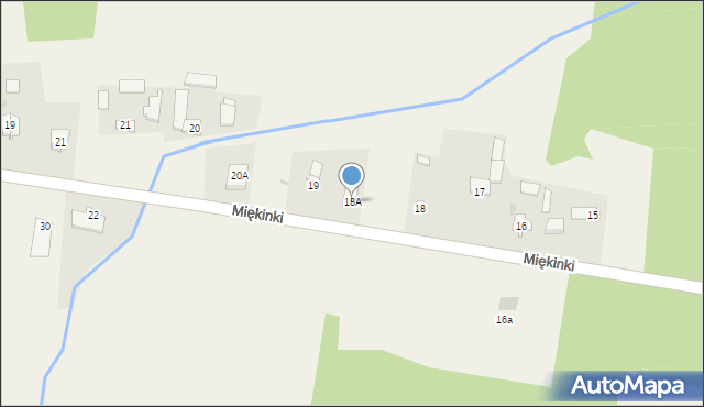 Miękinki, Miękinki, 18A, mapa Miękinki