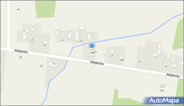 Miękinki, Miękinki, 20A, mapa Miękinki