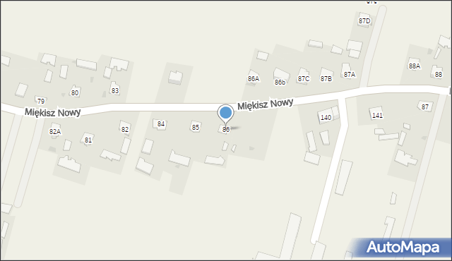 Miękisz Nowy, Miękisz Nowy, 86, mapa Miękisz Nowy