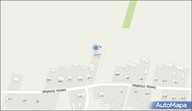 Miękisz Nowy, Miękisz Nowy, 87D, mapa Miękisz Nowy