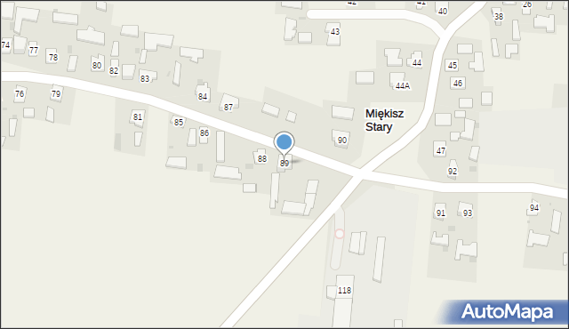 Miękisz Stary, Miękisz Stary, 89, mapa Miękisz Stary