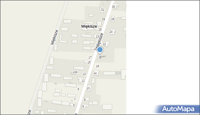 Miękisze, Miękisze, 18, mapa Miękisze