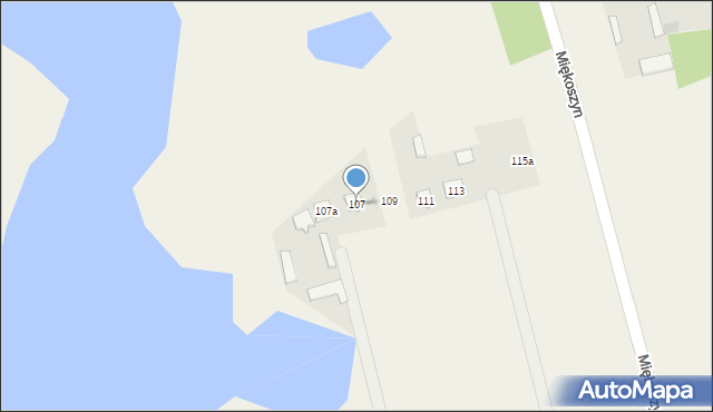 Miękoszyn, Miękoszyn, 107, mapa Miękoszyn