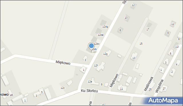 Miękowo, Miękowo, 12da, mapa Miękowo