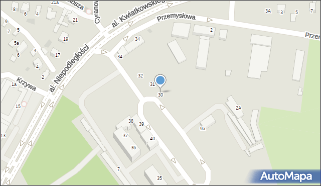 Mielec, Miasteczko Młodego Robotnika, 30, mapa Mielca