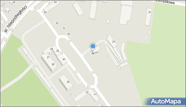 Mielec, Miasteczko Młodego Robotnika, 9a, mapa Mielca