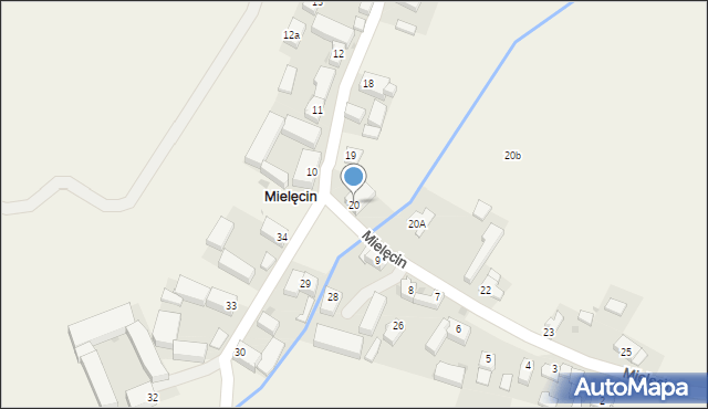 Mielęcin, Mielęcin, 20, mapa Mielęcin