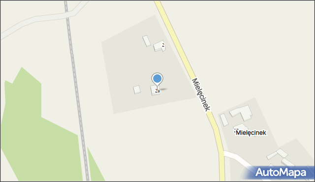 Mielęcinek, Mielęcinek, 2a, mapa Mielęcinek