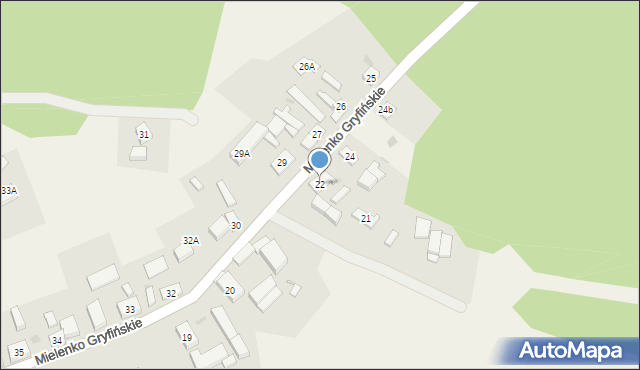 Mielenko Gryfińskie, Mielenko Gryfińskie, 22, mapa Mielenko Gryfińskie