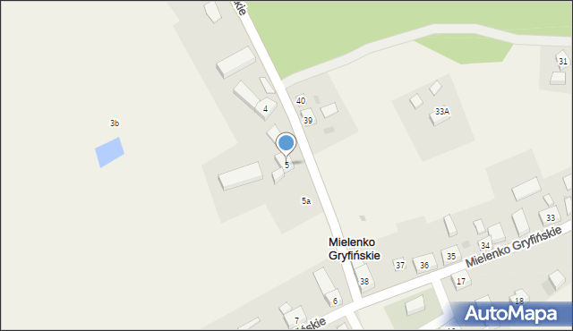 Mielenko Gryfińskie, Mielenko Gryfińskie, 5, mapa Mielenko Gryfińskie