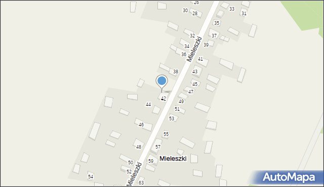 Mieleszki, Mieleszki, 42/1, mapa Mieleszki