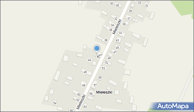 Mieleszki, Mieleszki, 42/2, mapa Mieleszki