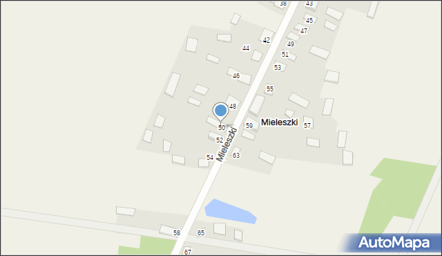 Mieleszki, Mieleszki, 50, mapa Mieleszki